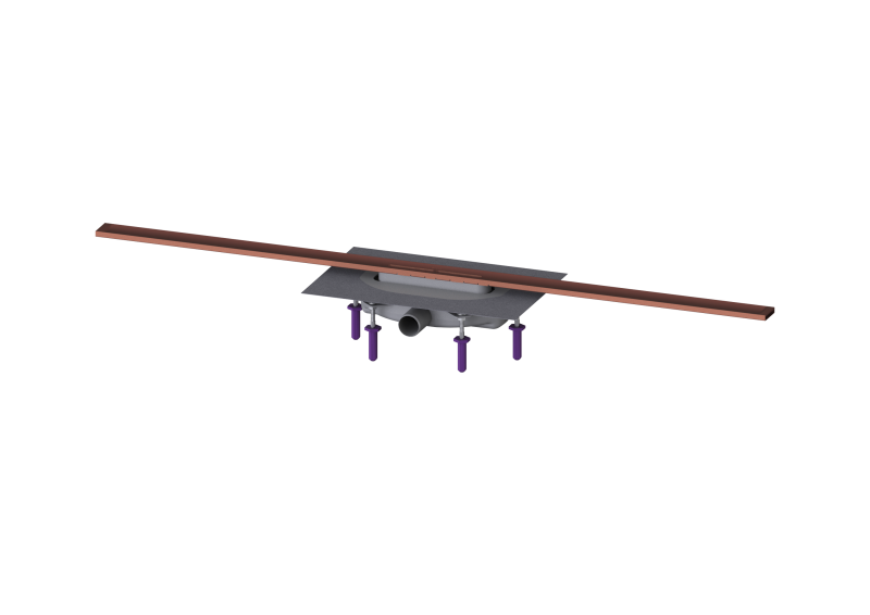 Duschrinne Linearis Infinity 60 L: 1200 mm, DN 40, Copper geb., Megastop | 2021-04-01