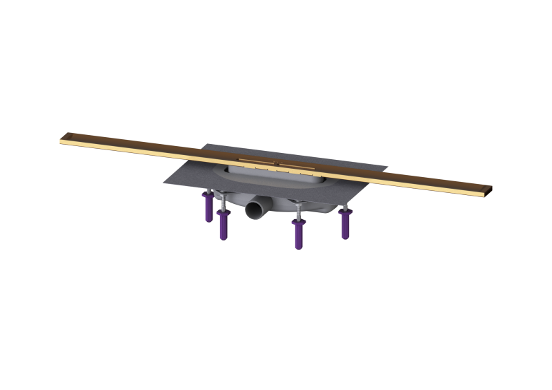 Duschrinne Linearis Infinity 60 L: 900 mm, DN 40, Bronze, geb., Megastop | 2021-04-01