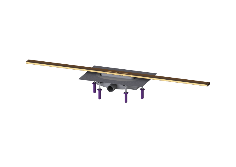 Duschrinne Linearis Infinity 60 L: 1100 mm, DN 40, Bronze geb., Megastop | 2021-04-01