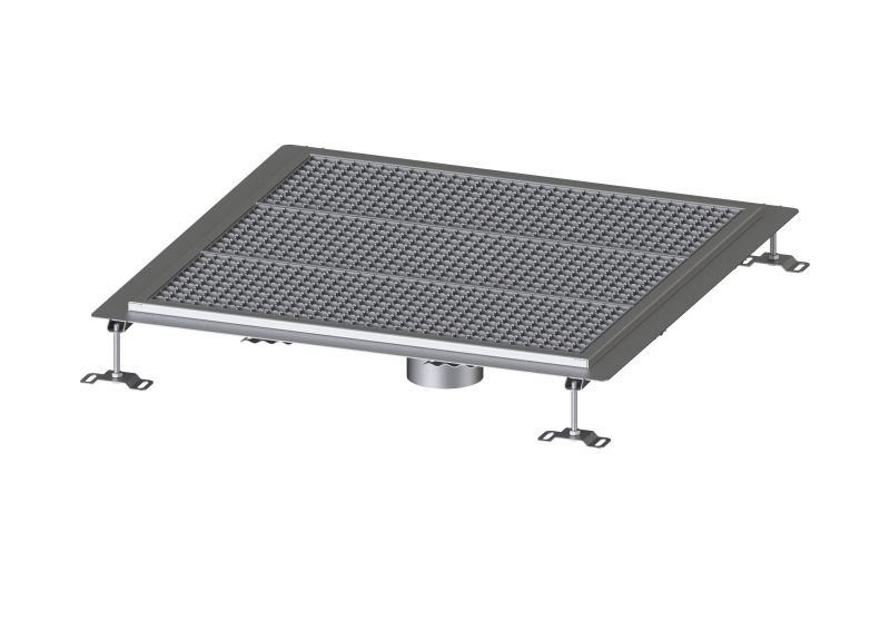 Bodenwanne Ferrofix Klebeflansch H: 15 mm, 800 x 800 mm