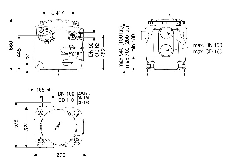 Hebeanlage Aqualift 100 